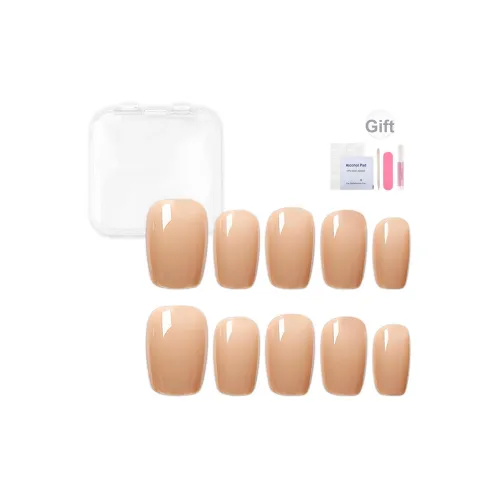 Yun Yue Joe Ледяной Прозрачный Молочно-чайный Желтый Повседневный False Nail Короткий LADDER Однотонный 15мм