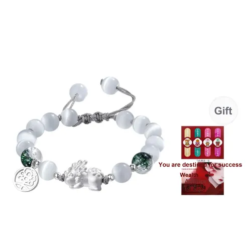 JITAIXIANG Glass Cat Eye Bracelets Women's