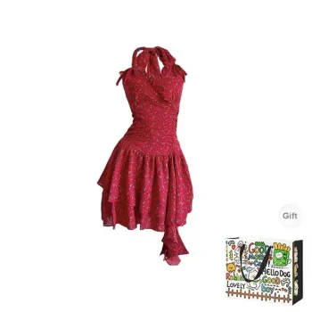 BVODE Sleeveless Dresses Women's Red Shopping Bag