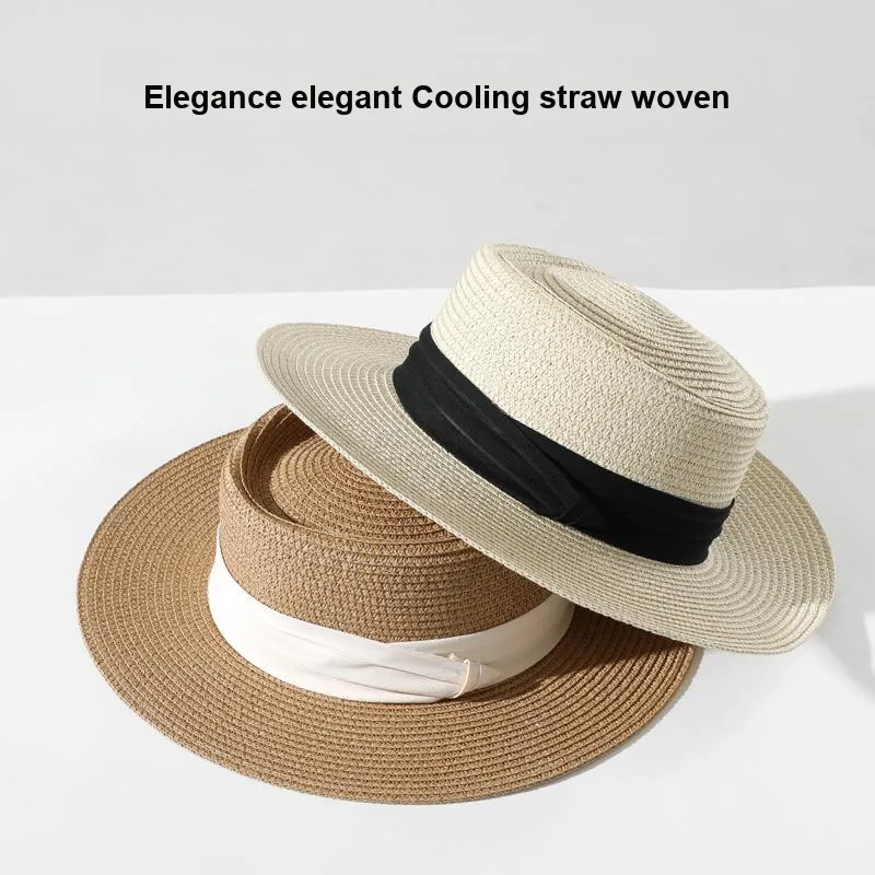 NANJIREN Straw Woven Top Hats Women's-1
