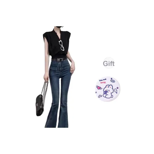 EVPGB Черный топ Женские Рубашки