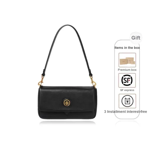 BAGTREE Cow Leather Shoulder Bag Women's Roasted Brown/Black/Acorn