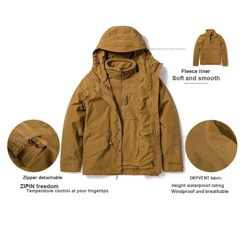 THE NORTH FACE FW22 Waterproof And Windproof To Keep Warm Windbreaker Jacket Women's Brown-4