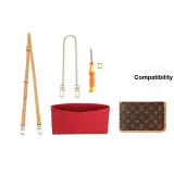 Compatibility Carryall Medium Size[Cow Leather Shoulder Strap Crossbody]Sub-Bag Set
