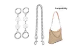 (Silver) Camellia Extender Chain *2+Decorative Chain 45cm
