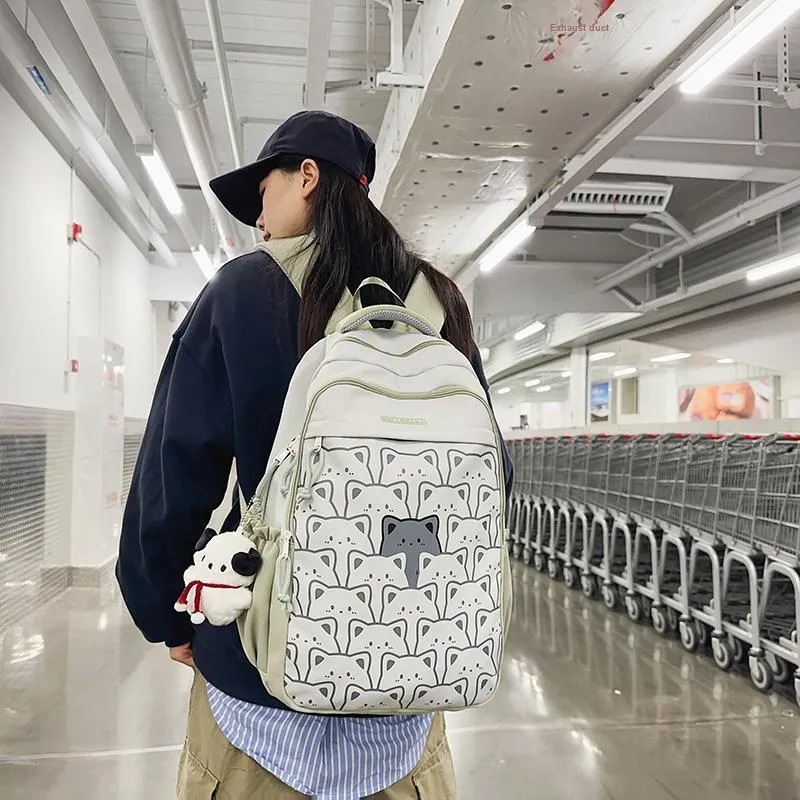 XIANGSU Nylon Backpack Regular Unisex Multicolor-23