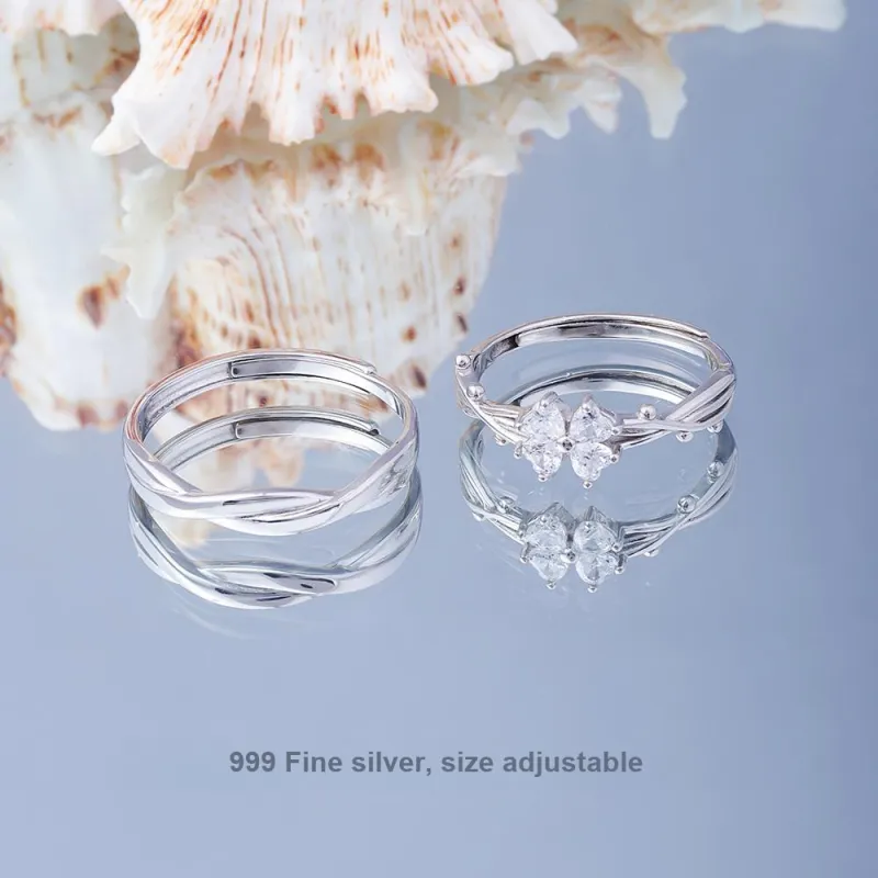 FOREVER MELODY 999 Fine Silver Rings Unisex-1