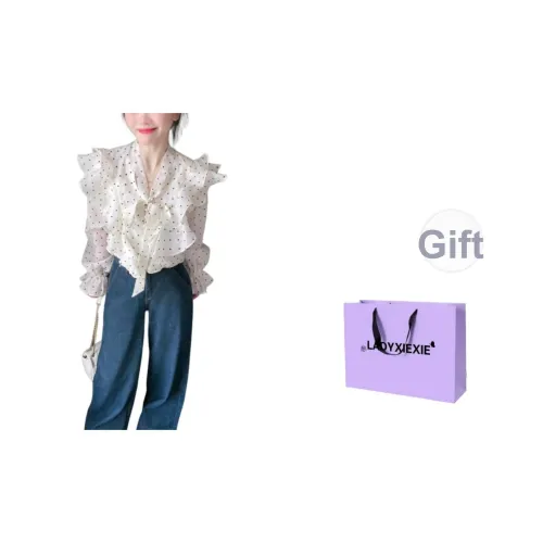 LADYXIEXIE Абрикос Женские Рубашки