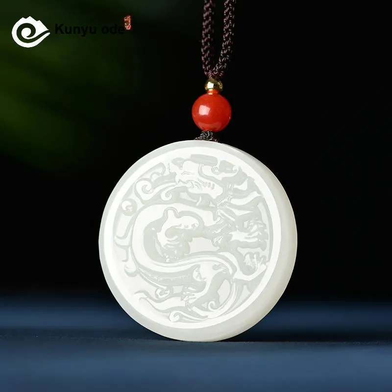 KUNYUYAO Pendants Pale Greenish White Jade Unisex-11