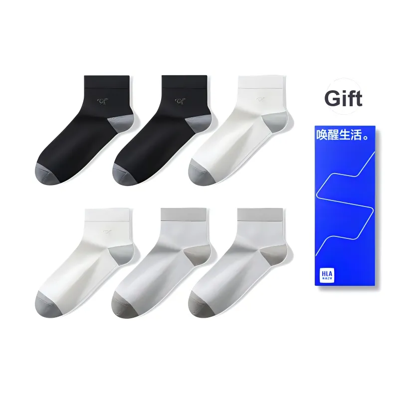 HLA Mid Calf Socks Men's 6 Pack-0