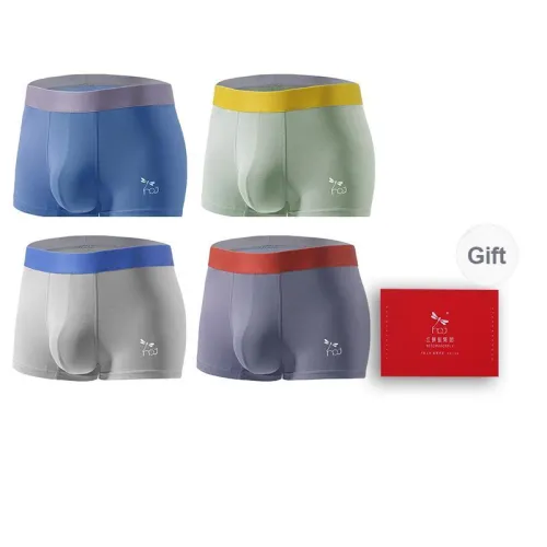 RED DRAGONFLY 50S Pure Cotton Underpants Men's Gift Box Set Of 4