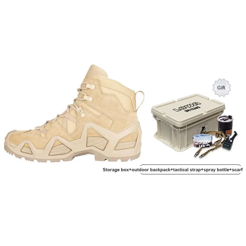 Lowa Zephyr MK2 Breathable Water Resistant Wear Resistant Cushioning Crew Outdoor Hiking Boots Men's Sand Loose Fit