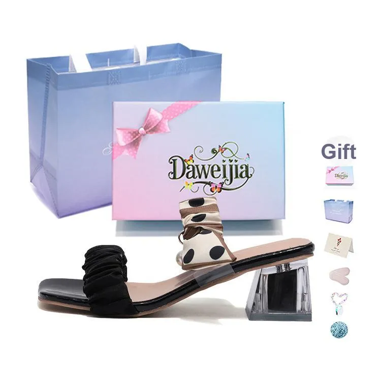 Dawei's House Rubber Sole Slip Resistant, Odor Resistant, Antibacterial One Strap Sandal Women's Gift Box Set-11
