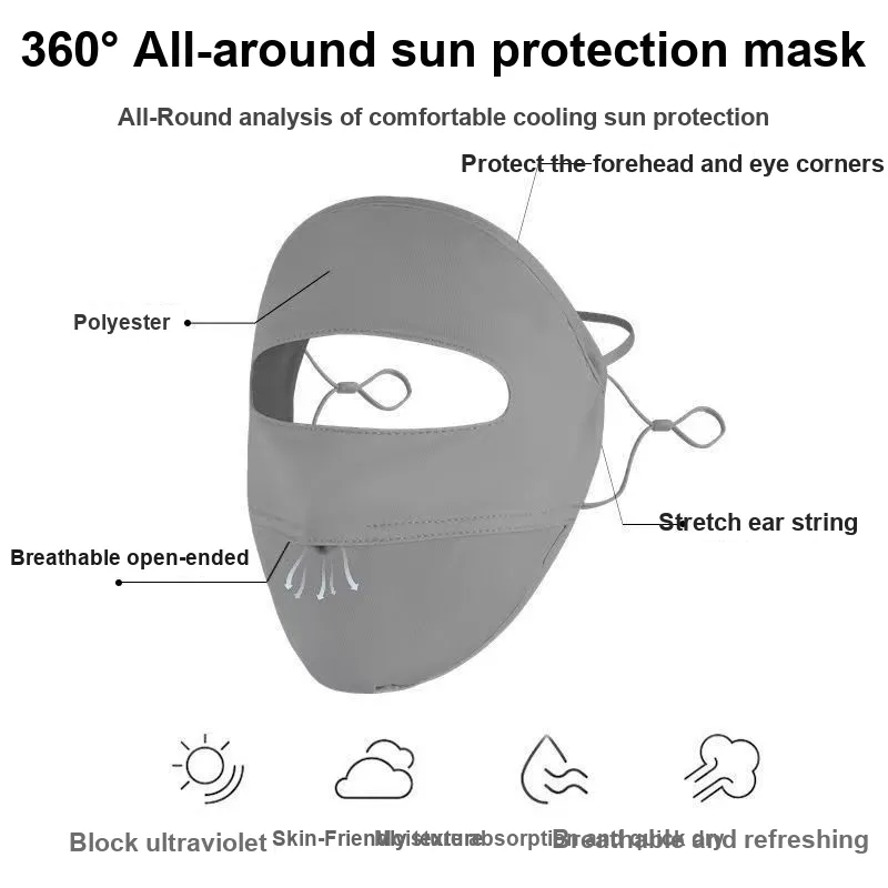 MOREMERRY Polyester Sun Protection Masks Unisex-3