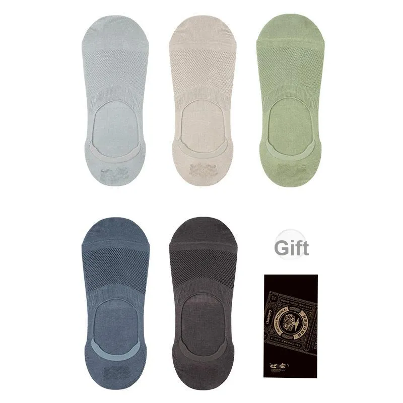 LIANGPU No Show Socks Men's 5 Pack-15