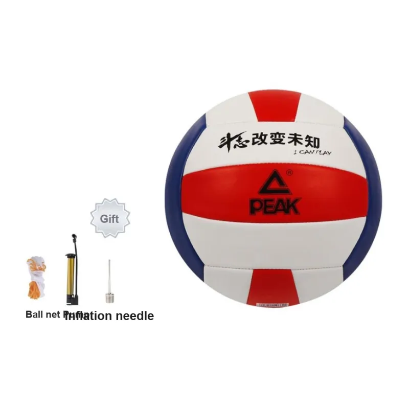 PEAK PVC Size 5 Ball Volleyball Unisex Blue Red White-3