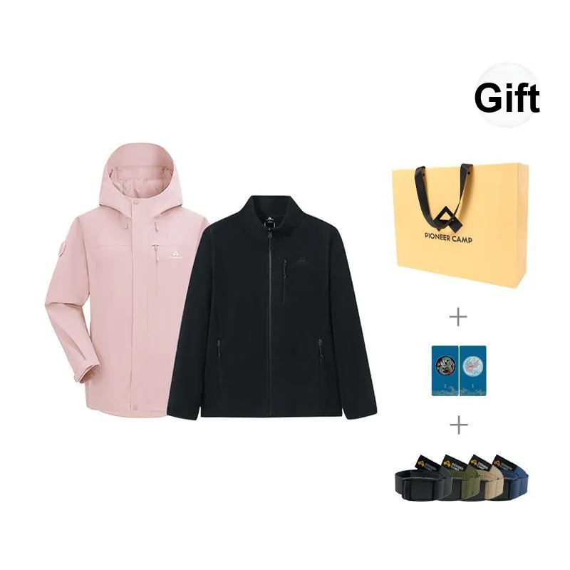 PIONEER CAMP Waterproof, Windproof, Breathable, Water Repellent, Abrasion Resistant, Thermal Windbreaker Jacket Women's-48