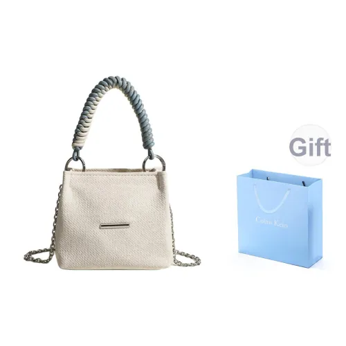 COLINS KEIRS ПУ (полиуретан) Повседневная Универсальная Текстура Цепочка Сумка через плечо Одно плечо Сумка Обычная Женская Экрю