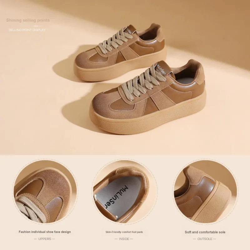 Mulinsen German Army Trainers Versatile Slip-Resistant Soft Sole Shoes Women's-9