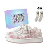 White Pink+Exclusive Shoe Box+Gift Socks