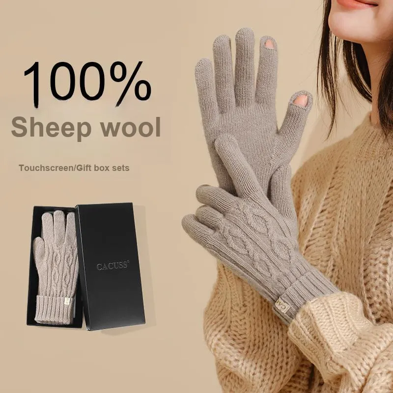 CACUSS Junior Wool Knit Gloves Unisex-5
