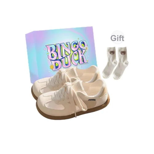BINGO DUCK Противоскользящие амортизирующие дышащие и легкие кроссовки для скейтбординга низкий топ женские цвет экрю