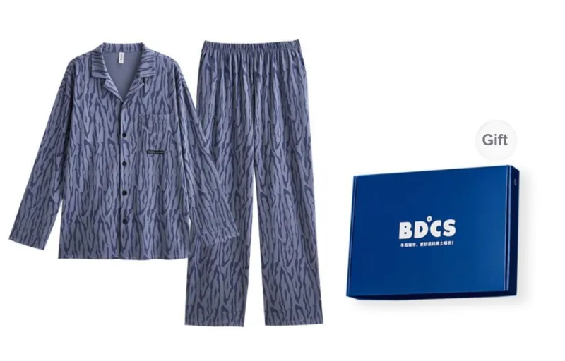 Peninsula City Pajama Set Men's Blue-0