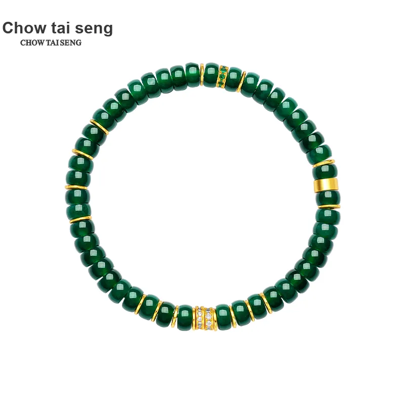 CHOW TAI SENG Agate Fortune Chinese Style Beaded Collectibles Unisex-6