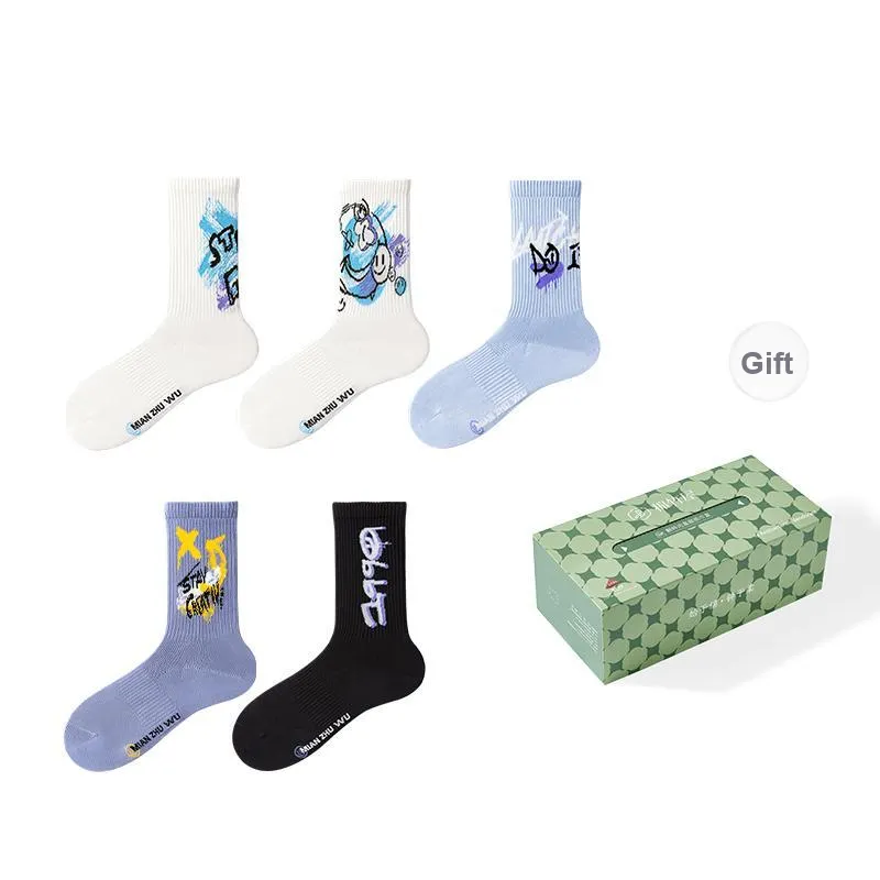 B&C.Room Mid Calf Socks Unisex 5 Pack-14