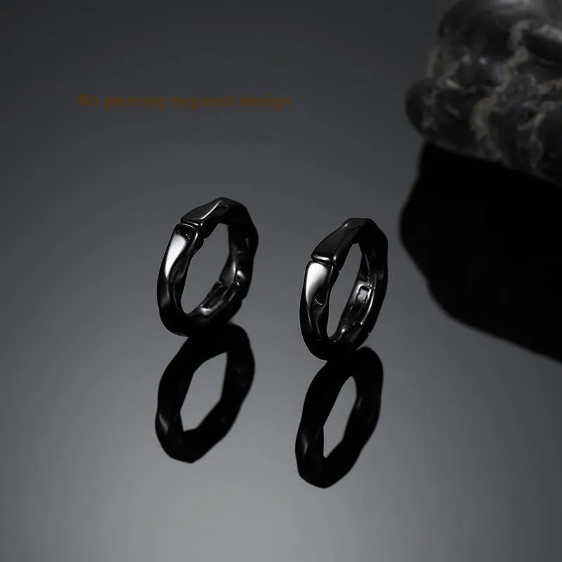 GUDUD Alloy Clip On Earrings Men's-2