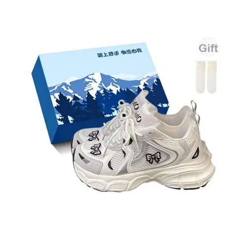 Fawn Miri Амортизация Противоскользящий Устойчивый к истиранию Низкий верх Кроссовки с подошвой Женские Белые