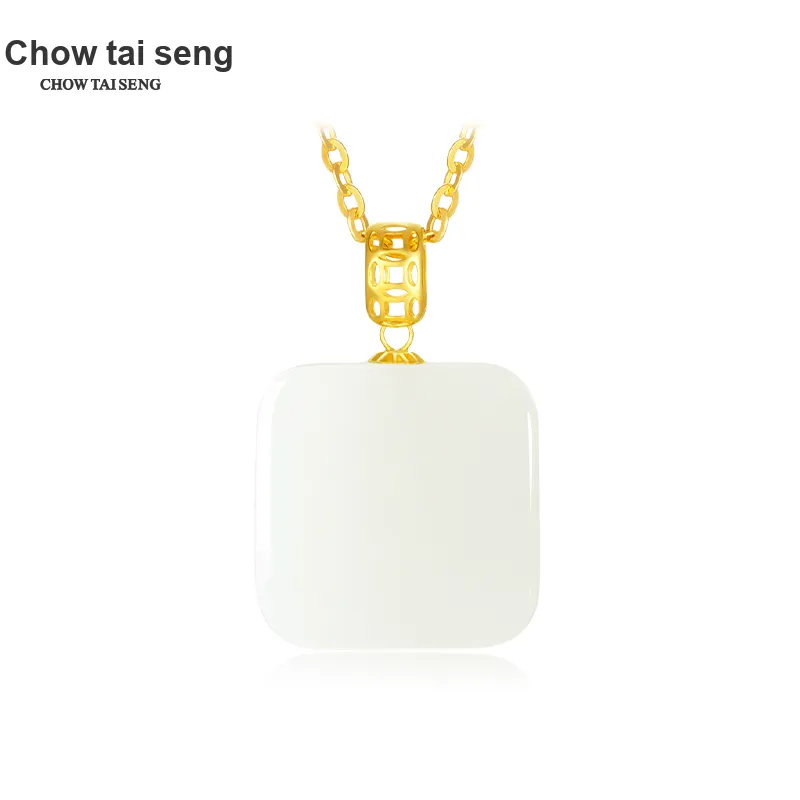 CHOW TAI SENG Hetian Jade Necklaces White Jade Women's-2