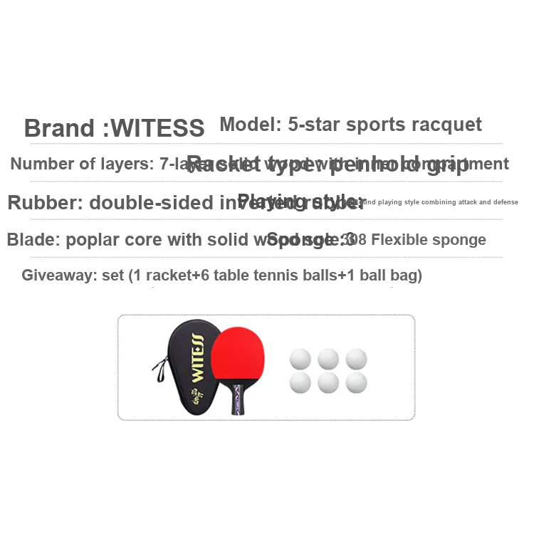 WITESS Ping Pong Paddles Unisex-9