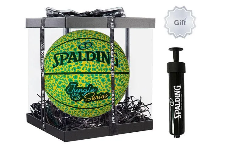 SPALDING Rubber Basketball Green Size 5 Training Kids'-2