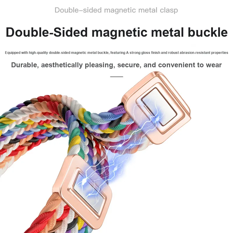MUZHITIANKONG Apple Compatibility Watch Band 253mm Nylon Material-6