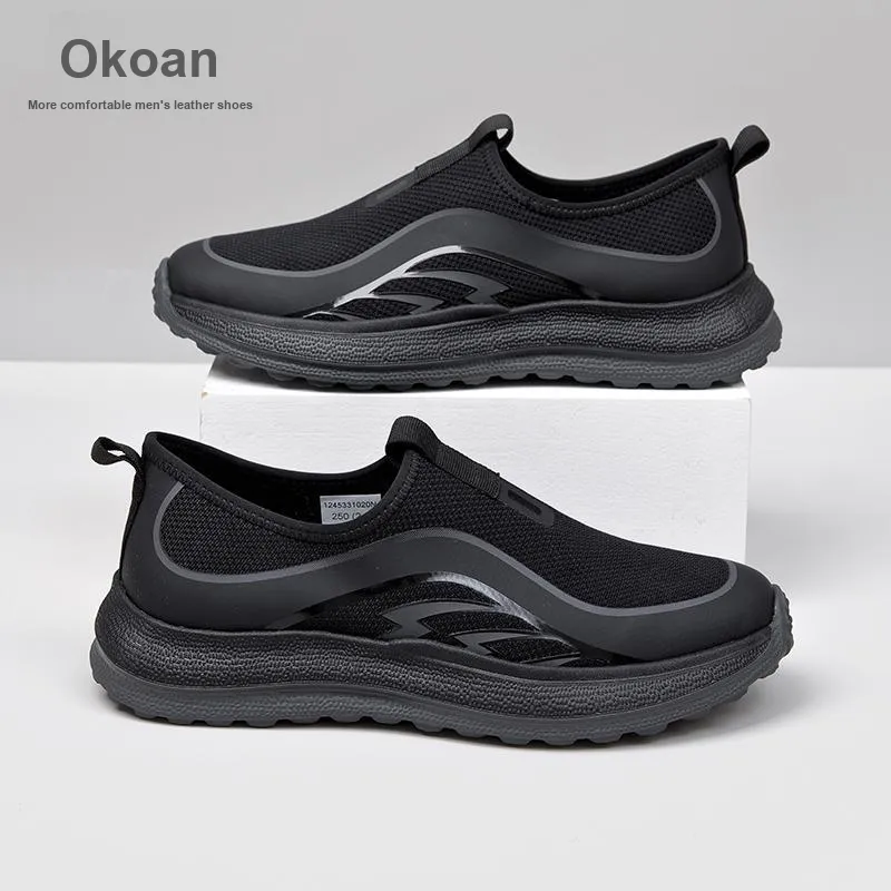AOKANG Running Shoes Men Low Top Black-7