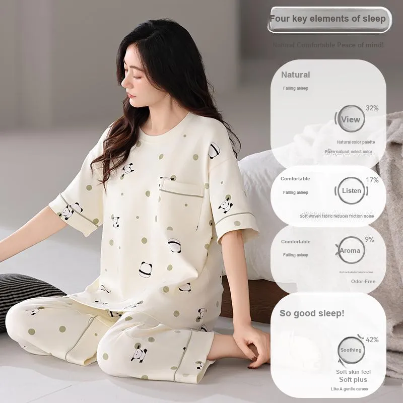 MIIOW Cool One Summer Series Pajama Set Women's Ecru-1