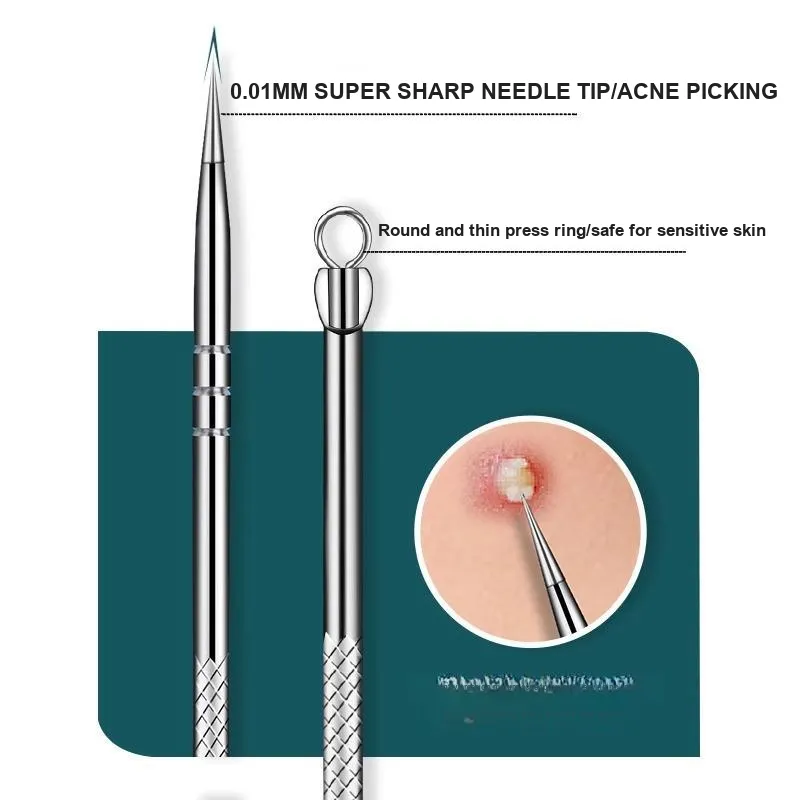 XIAOTIANLAI Beauty Clinic Blackhead Extraction Tool, Cell Pincher For Removing Blackheads, Pimple Squeezing Tool Set-3