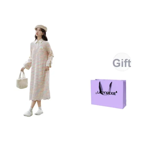 LADYXIEXIE Длинное платье с длинными рукавами женское