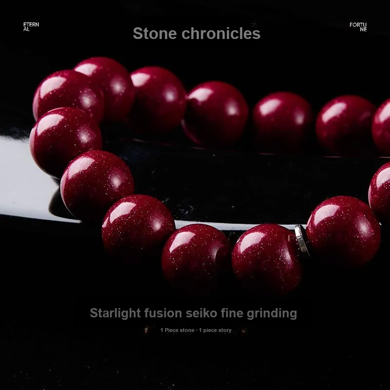 Stone Notes Reconstructed Cinnabar Bracelets Women's-3