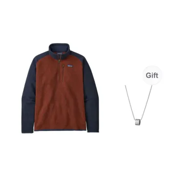Patagonia Jacket Men's Red Blue Comes With Necklace