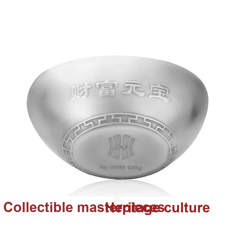 SHUIBEI 999 Fine Silver Sycee Ornament Unisex-4