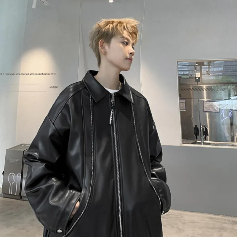 David Bakken Leather Jacket Unisex Black-3