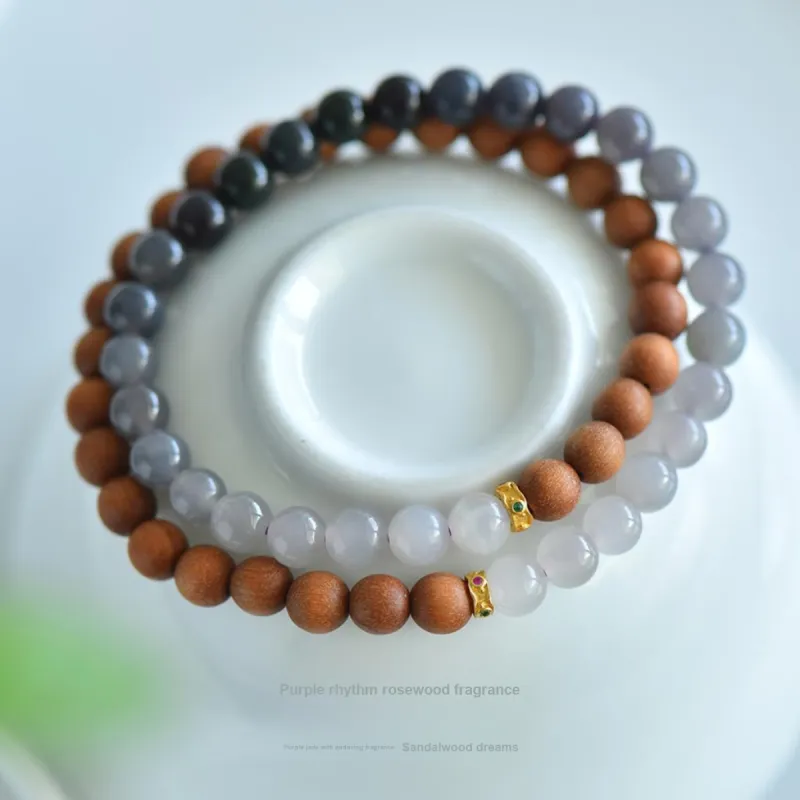 LAOMIAO Hetian Jade Bracelets Smoky Purple Women's-1