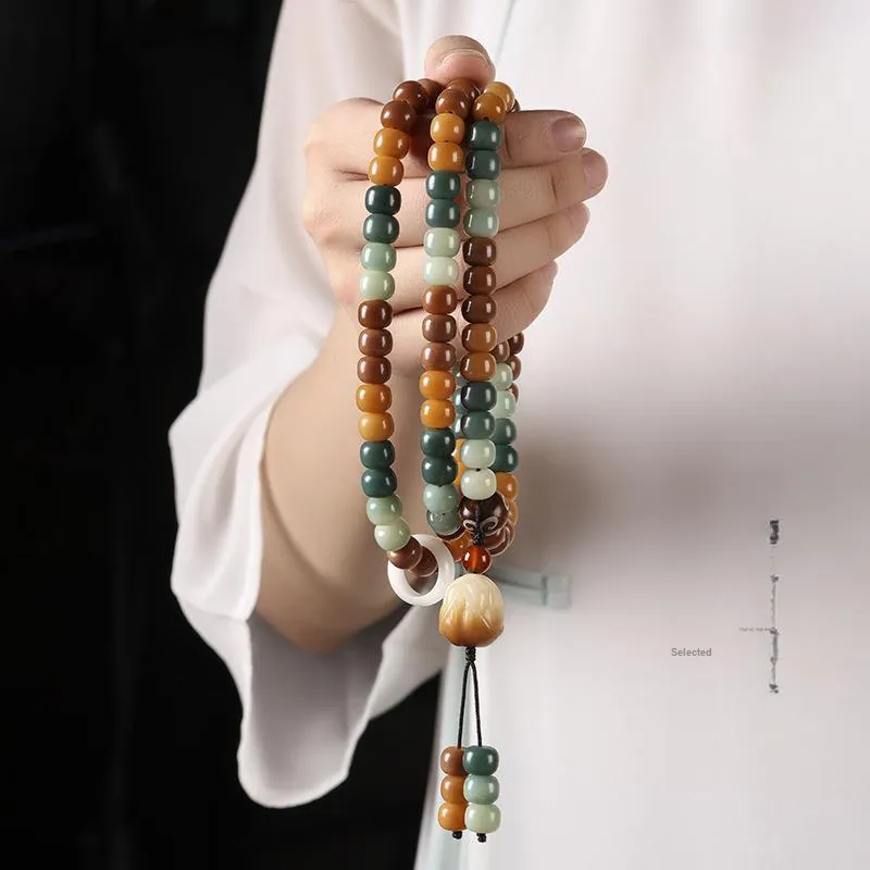HANCANG White Jade Bodhi Bead Chain Unisex-3