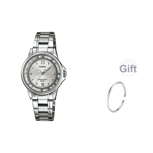 CASIO Кварцевый механизм Часы Женские Серый циферблат