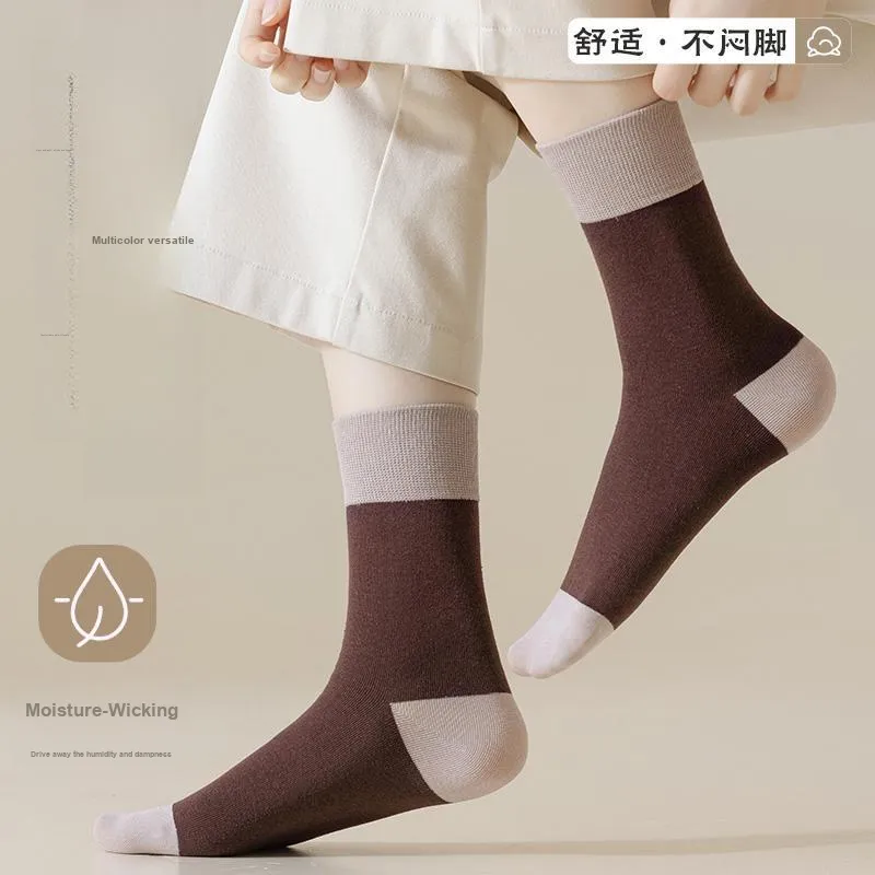 Master Mid Calf Socks Women's Shopping Bag 5 Pack-33