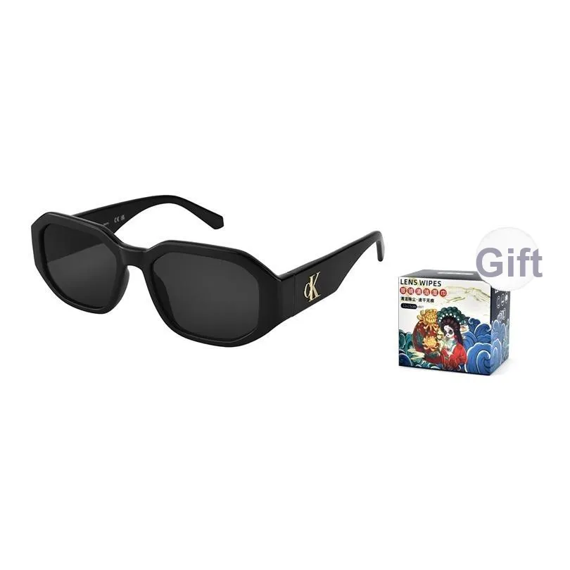 CALVIN KLEIN Нерегулярная форма Солнцезащитные очки Унисекс Черный