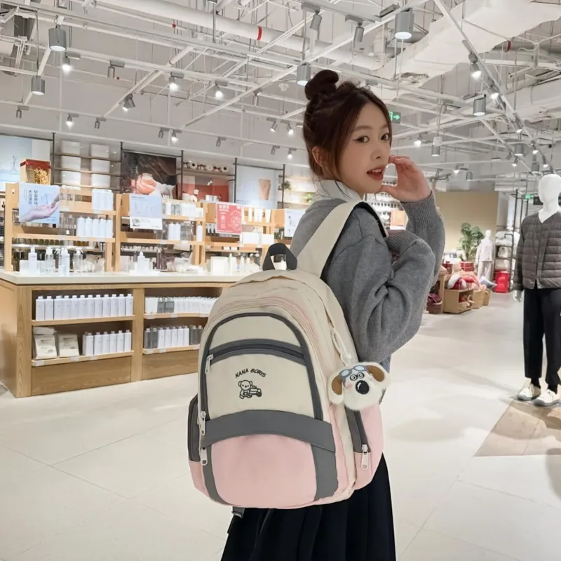 BSELEON Nylon Backpack Regular Unisex Multicolor-9