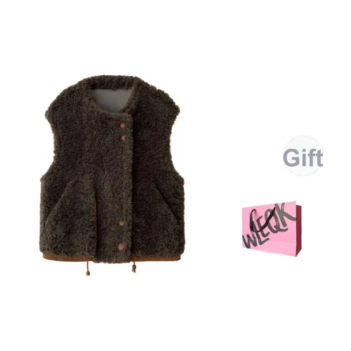 CTRTRC Кофейный Коричневый Женский Мех